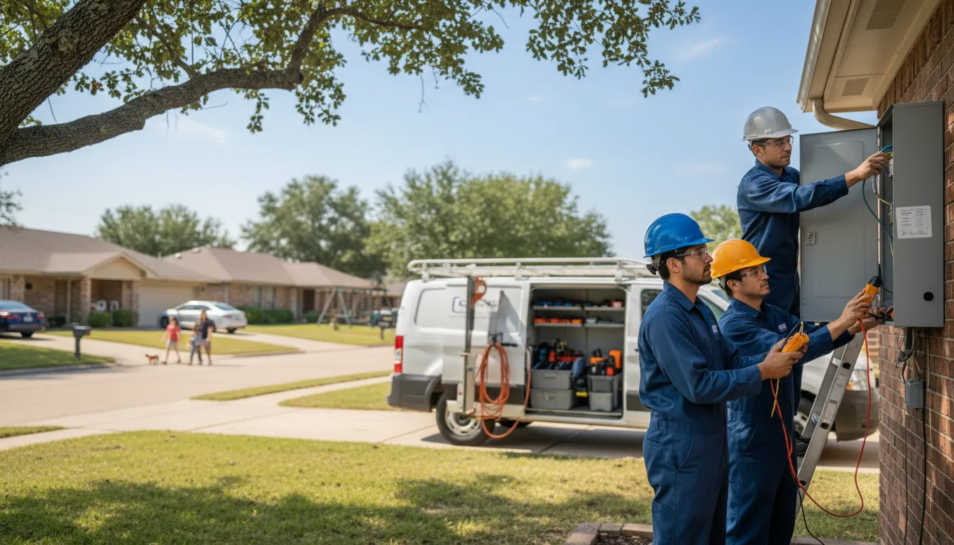 Certified electrician providing emergency electrical services in Huggins, MO